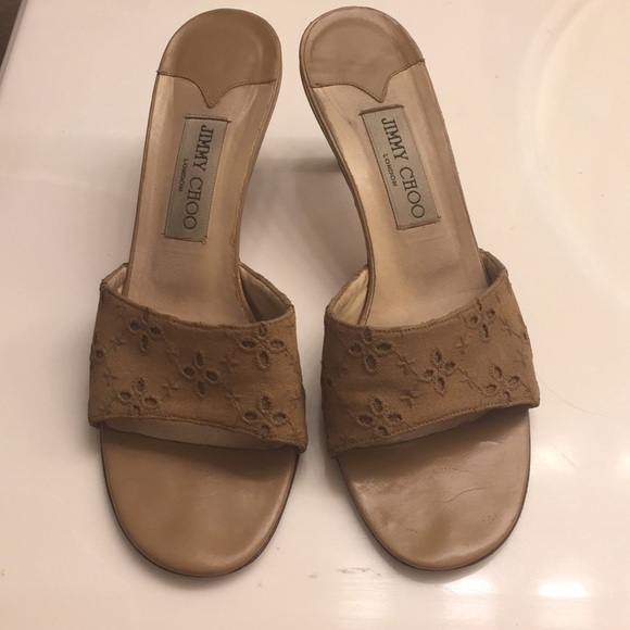 Jimmy Choo eyelet sandals - Picture 1 of 5